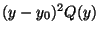$(y-y_0)^2Q(y)$